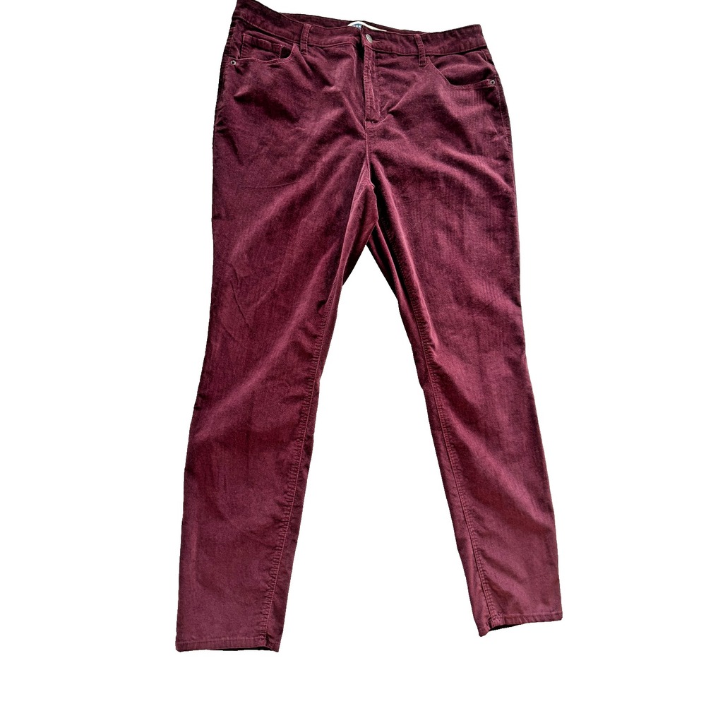 Old Navy Rockstar Super Skinny High Rise Secret-Slim Pockets Pants Burgundy 16